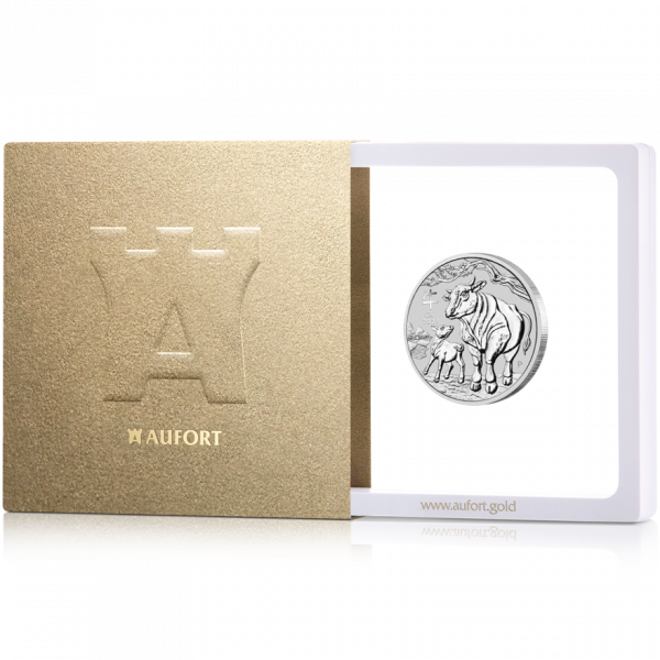 1 oz Australian Silver Ox Lunar Coin (2021) in Gift Package